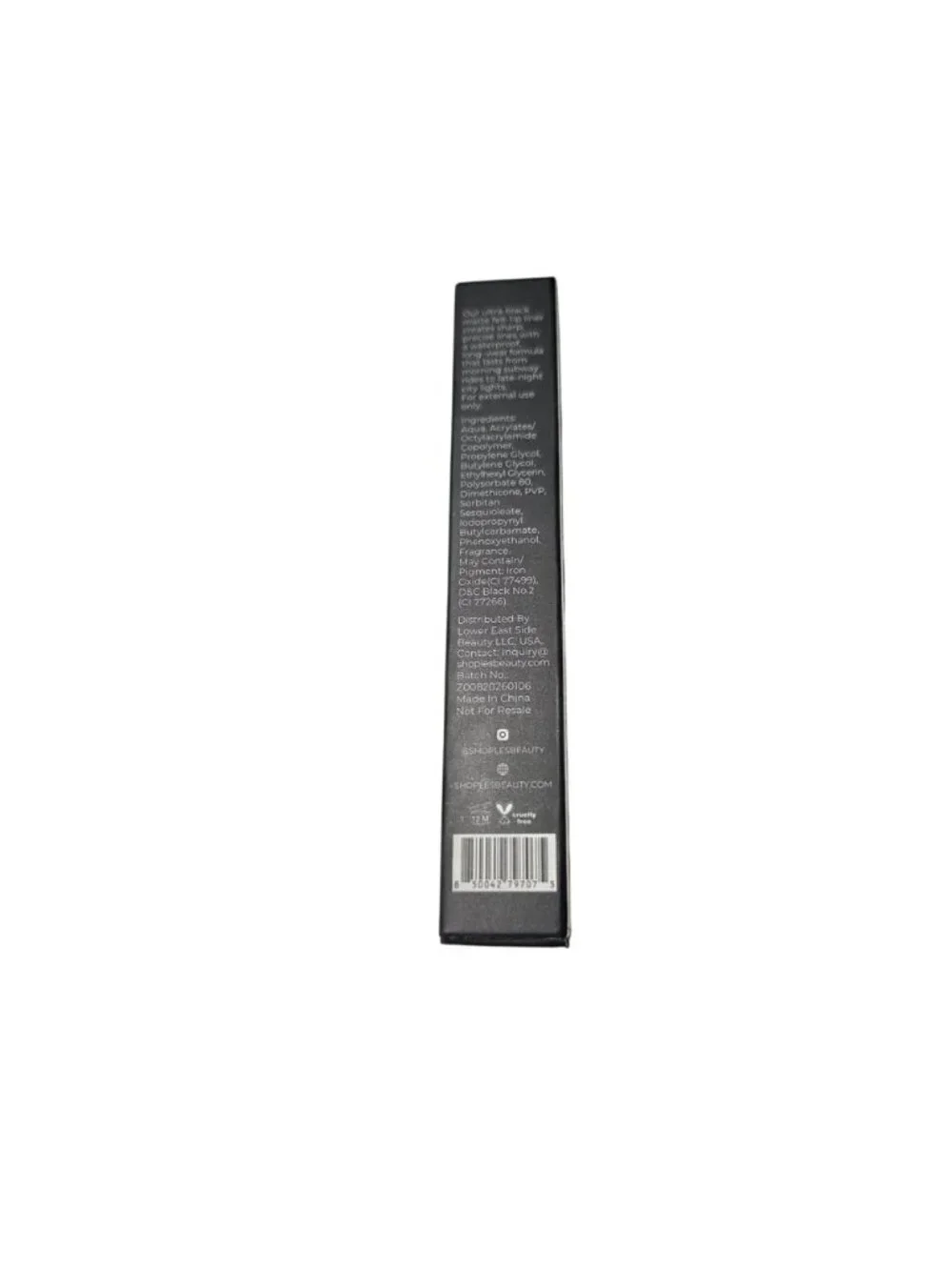 Lower East Side Felt Tip Liquid Eyeliner Black Matte Waterproof Long Wear 1.8g